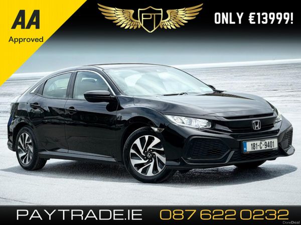 Honda Civic Hatchback, Petrol, 2018, Black