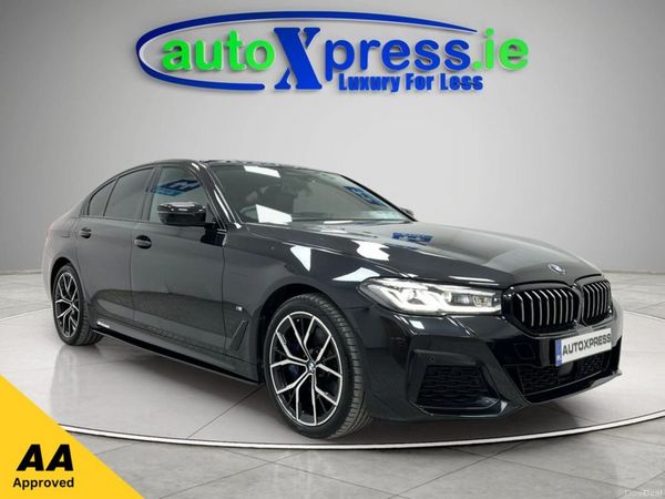 BMW 5-Series Saloon, Petrol Hybrid, 2021, Black