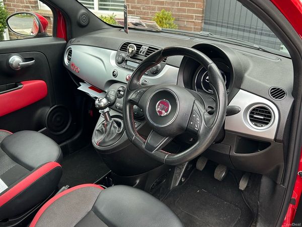 Fiat 500 Hatchback, Petrol, 2015, Red