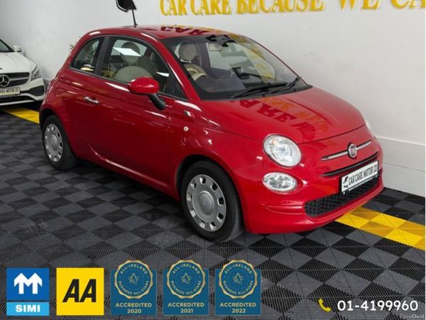 Fiat 500 Hatchback, Petrol, 2018, Red