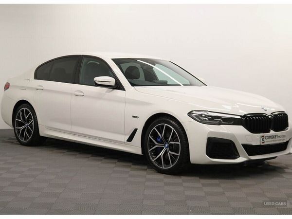 BMW 5-Series Saloon, Petrol Hybrid, 2022, White
