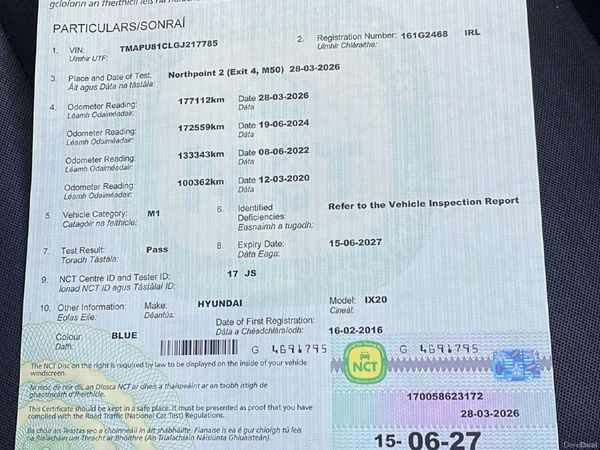 Hyundai ix20 MPV, Petrol, 2016, Blue