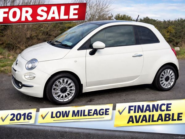 Fiat 500 Hatchback, Petrol, 2016, White