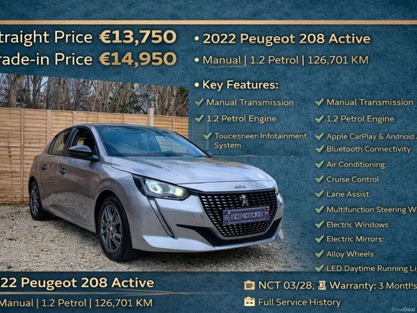 Peugeot 208 Hatchback, Petrol, 2022, Grey