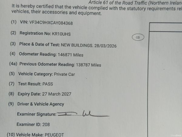 Peugeot 308 Hatchback, Diesel, 2010, Black