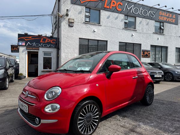 Fiat 500 Hatchback, Petrol, 2016, Red