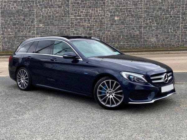 Mercedes-Benz C-Class Estate, Petrol Plug-in Hybrid, 2017, Blue