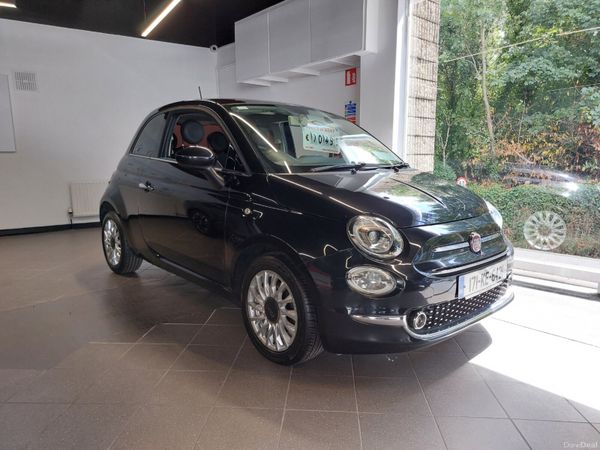Fiat 500 Hatchback, Petrol, 2017, Black