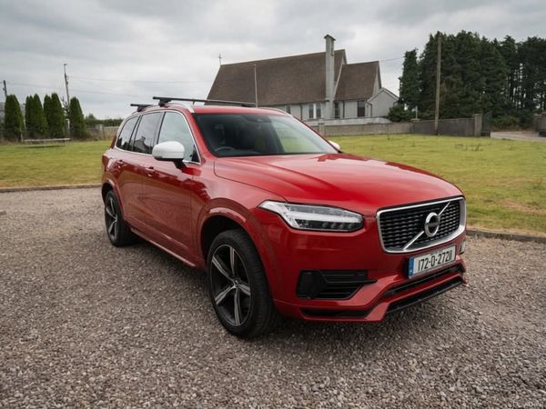 Volvo XC90 SUV, Petrol Plug-in Hybrid, 2017, Red