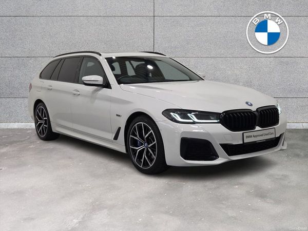 BMW 5-Series Estate, Petrol Plug-in Hybrid, 2023, White
