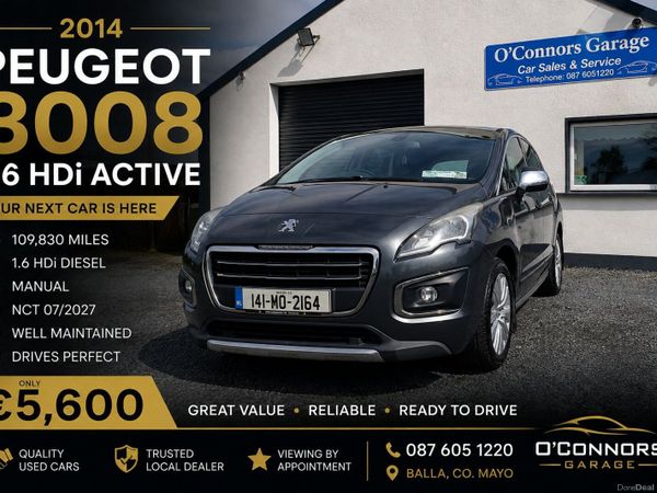 Peugeot 3008 SUV, Diesel, 2014, Grey