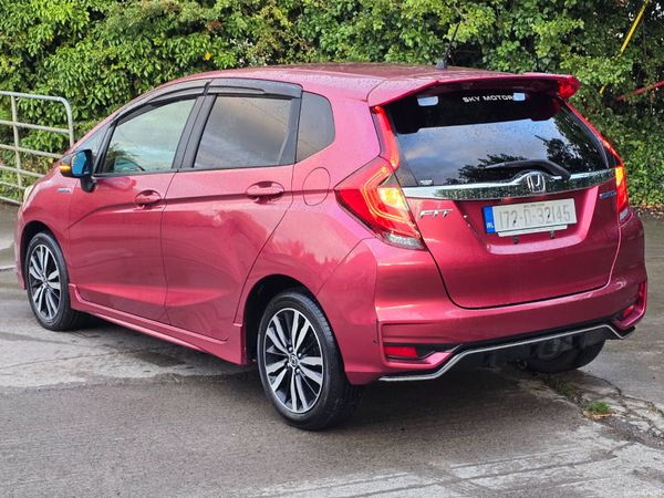 Honda Fit Hatchback, Petrol Hybrid, 2017, Red