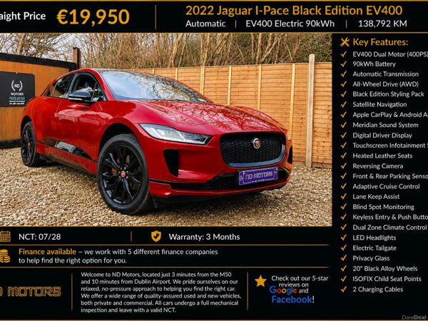 Jaguar I-Pace Estate/Jeep, Electric, 2022, Red