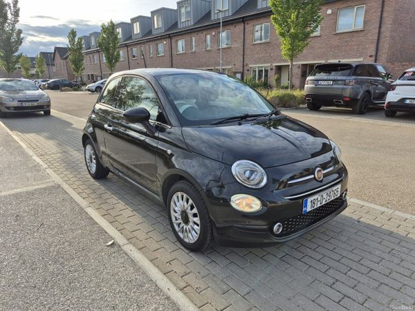 Fiat 500 Hatchback, Petrol, 2018, Black