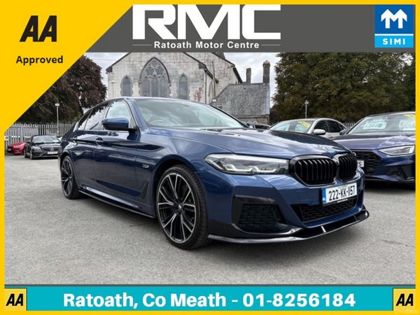 BMW 5-Series Saloon, Petrol Plug-in Hybrid, 2022, Blue