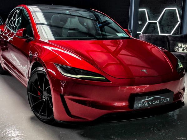 Tesla Model 3 Saloon, Electric, 2024, Red