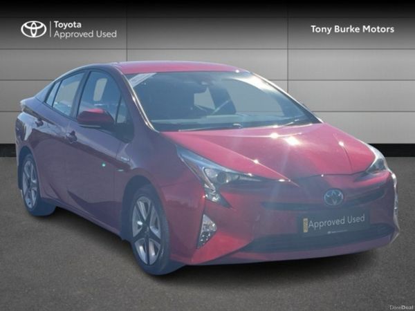 Toyota Prius Saloon, Petrol Hybrid, 2018, Red