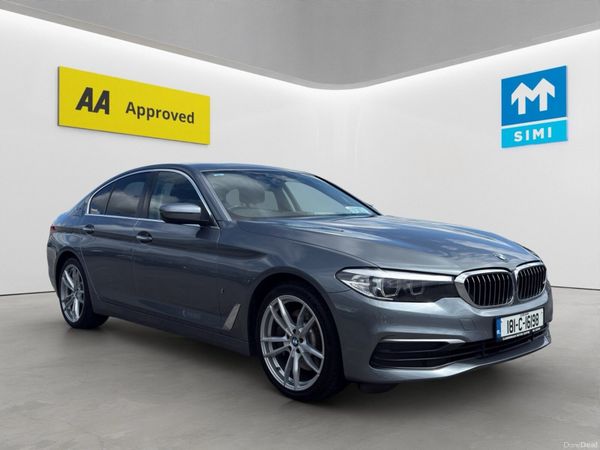 BMW 5-Series Saloon, Petrol Plug-in Hybrid, 2018, Blue