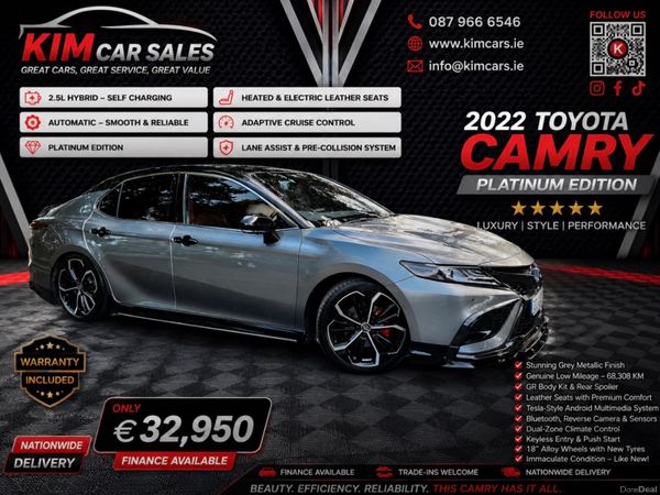 Toyota Camry Saloon, Petrol Hybrid, 2022, Grey