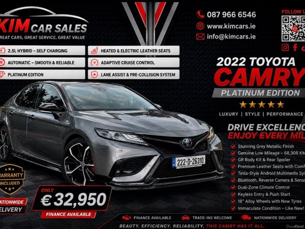 Toyota Camry Saloon, Petrol Hybrid, 2022, Grey