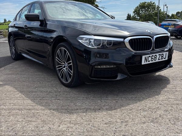 BMW 5-Series Saloon, Petrol Hybrid, 2019, Black