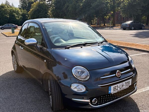 Fiat 500 Hatchback, Petrol, 2018, Blue