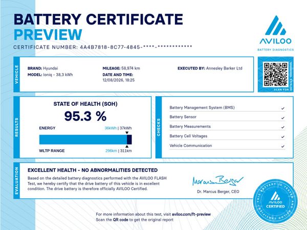 Hyundai IONIQ Hatchback, Electric, 2021, Black