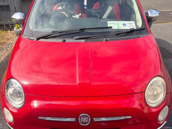Fiat 500 Hatchback, Petrol, 2011, Red
