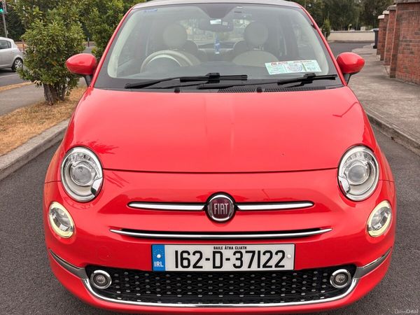 Fiat 500 Hatchback, Petrol, 2016, Red
