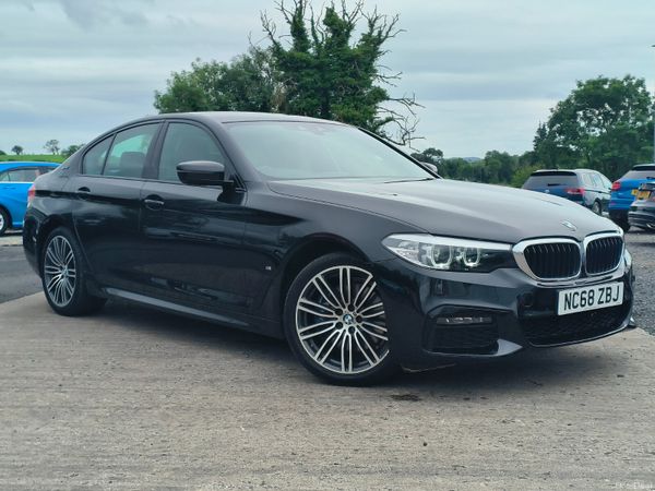 BMW 5-Series Saloon, Petrol Hybrid, 2019, Black
