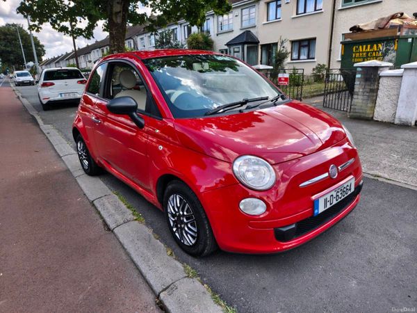Fiat 500 Hatchback, Petrol, 2011, Red