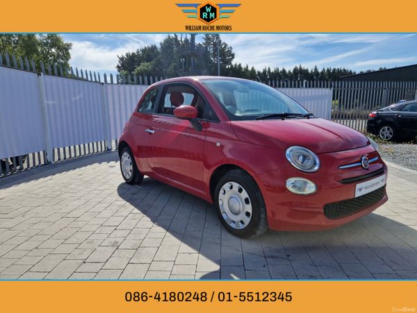 Fiat 500 Hatchback, Petrol, 2017, Red