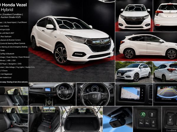 Honda Vezel Estate, Petrol Hybrid, 2019, White
