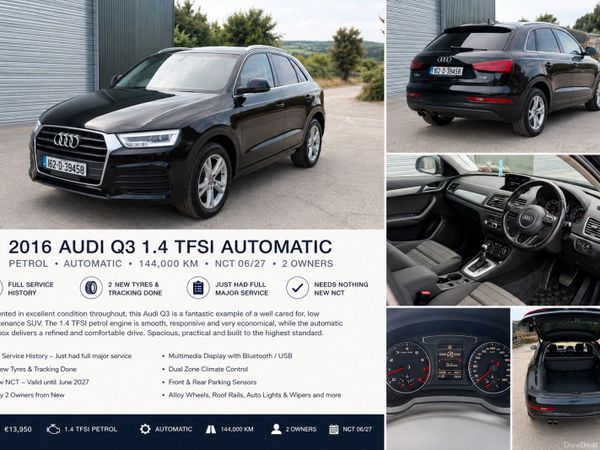 Audi Q3 SUV, Petrol, 2016, Black