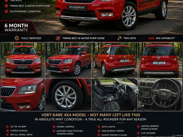 Skoda Yeti SUV, Diesel, 2017, Red