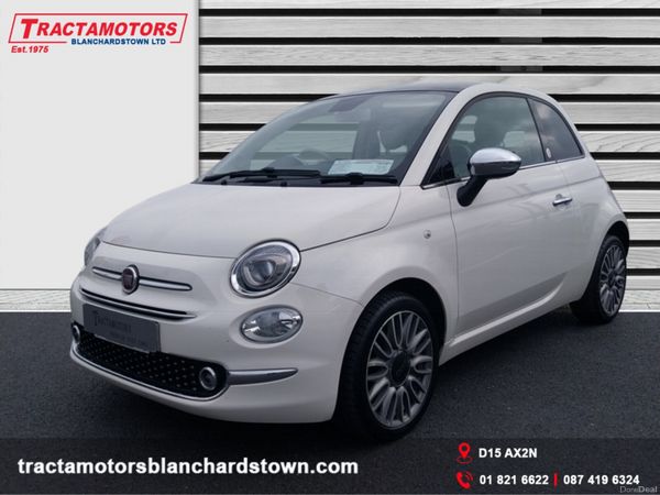 Fiat 500 Hatchback, Petrol, 2018, White
