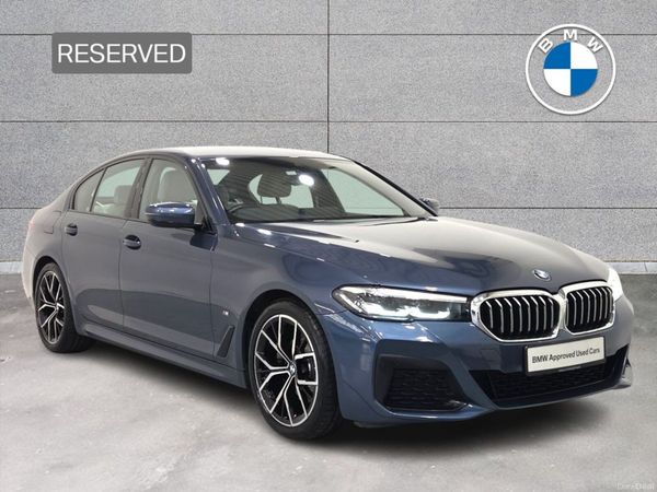 BMW 5-Series Saloon, Diesel Hybrid, 2023, Blue