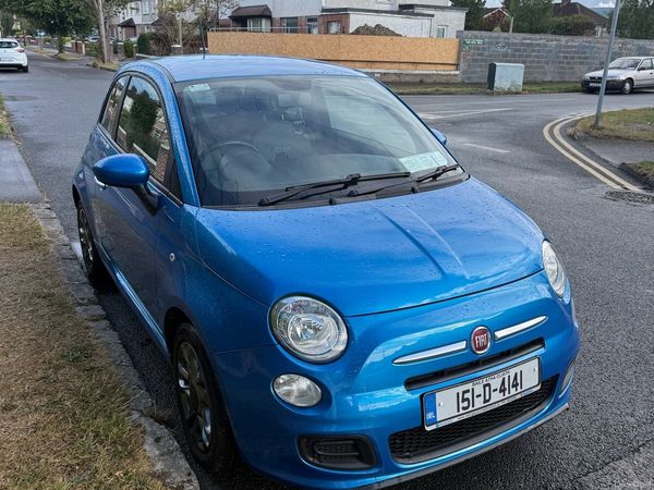 Fiat 500 Hatchback, Petrol, 2015, Blue