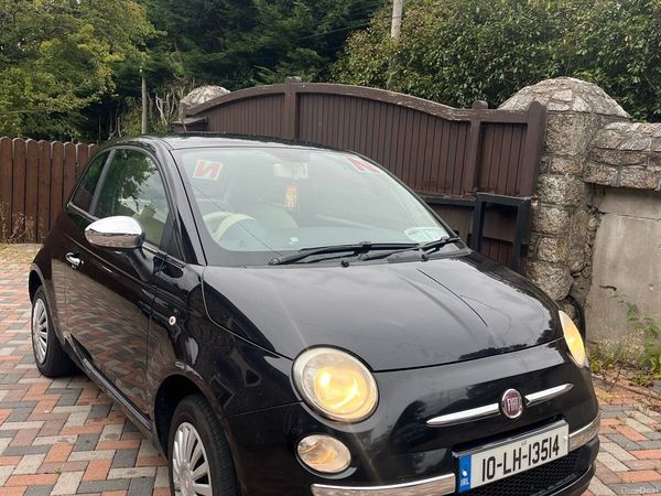 Fiat 500 Hatchback, Petrol, 2010, Black