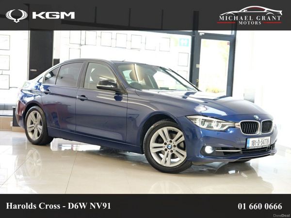 BMW 3-Series Saloon, Petrol, 2018, Blue