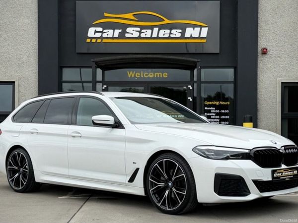 BMW 5-Series Estate, Diesel Hybrid, 2022, White