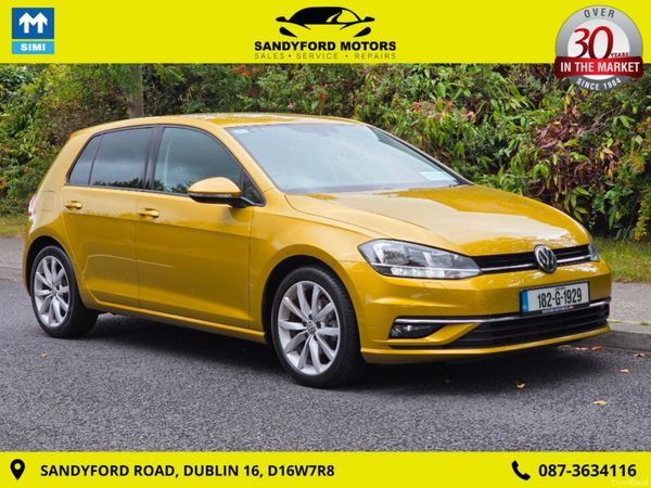 Volkswagen Golf Estate, Petrol, 2018, Yellow