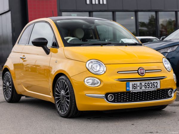 Fiat 500 Hatchback, Petrol, 2016, Yellow
