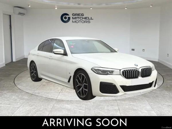 BMW 5-Series Saloon, Diesel Hybrid, 2022, White