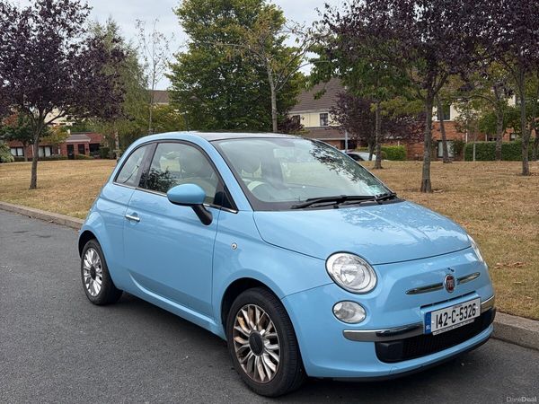Fiat 500 Hatchback, Petrol, 2014, Blue