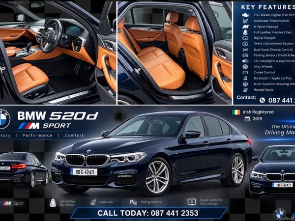 BMW 5-Series Saloon, Diesel, 2019, Black