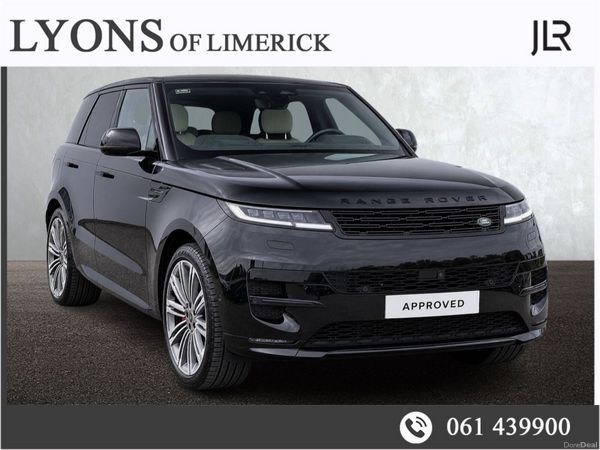 Land Rover Range Rover Sport SUV, Petrol Plug-in Hybrid, 2024, Black