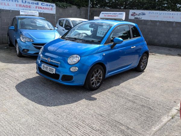 Fiat 500 Hatchback, Petrol, 2015, Blue