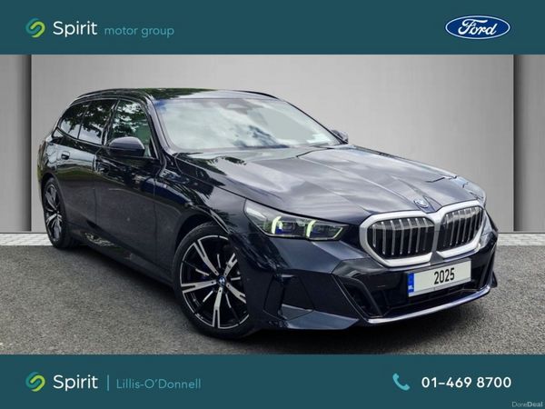 BMW 5-Series Estate, Petrol Plug-in Hybrid, 2025, Black