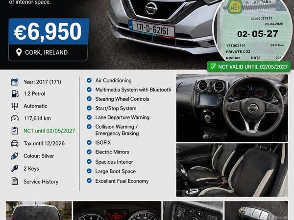 Nissan Note MPV, Petrol, 2017, Silver
